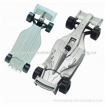 Car-shaped USB Flash disk, ABS Material, 128MB-64GB Capacities, 30g, Any Color, 5-year Warranty